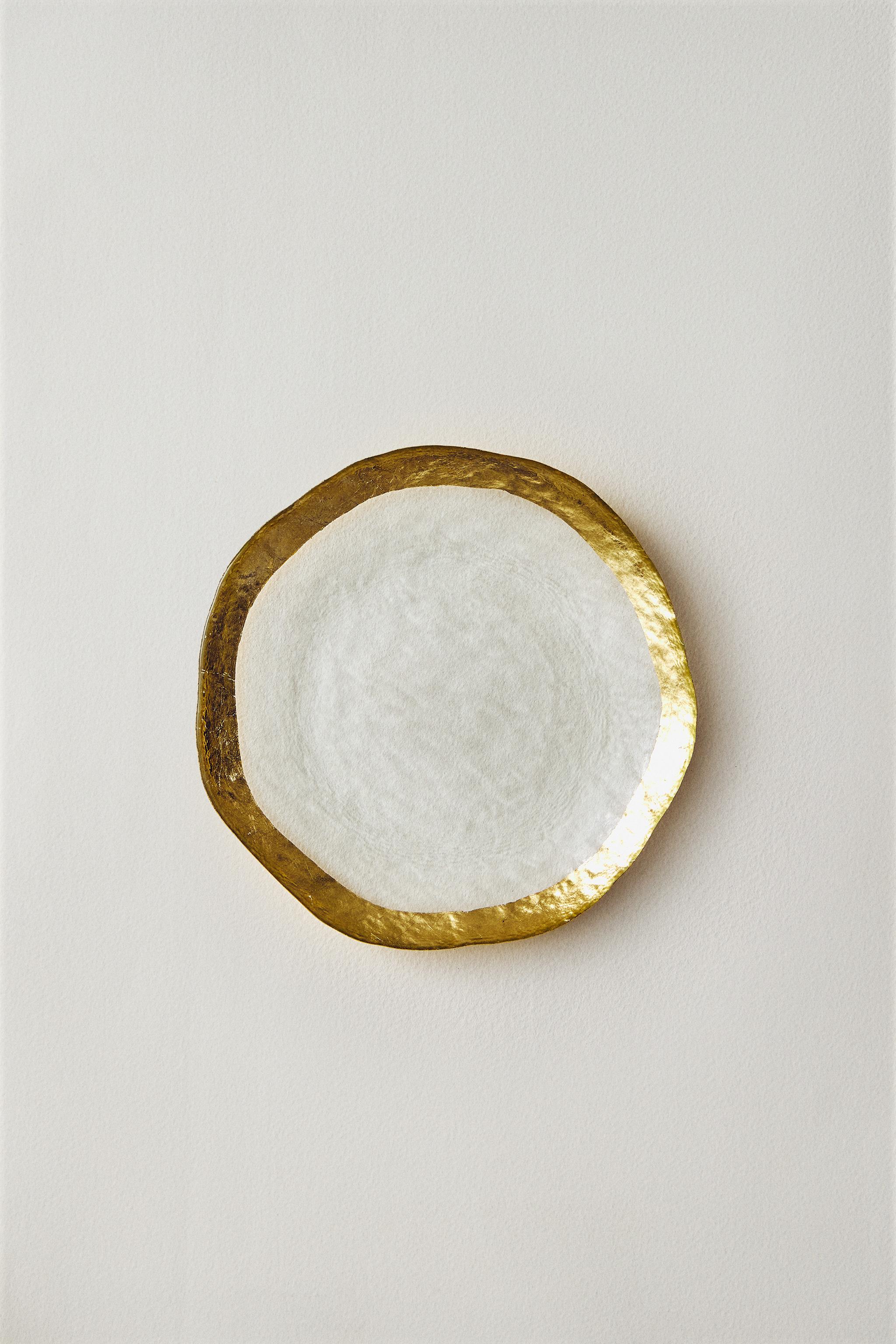 GLASS SIDE PLATE WITH RIM